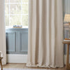 Sanderson Hutton Jacquard Ready Made Pencil Pleat Curtains Linen