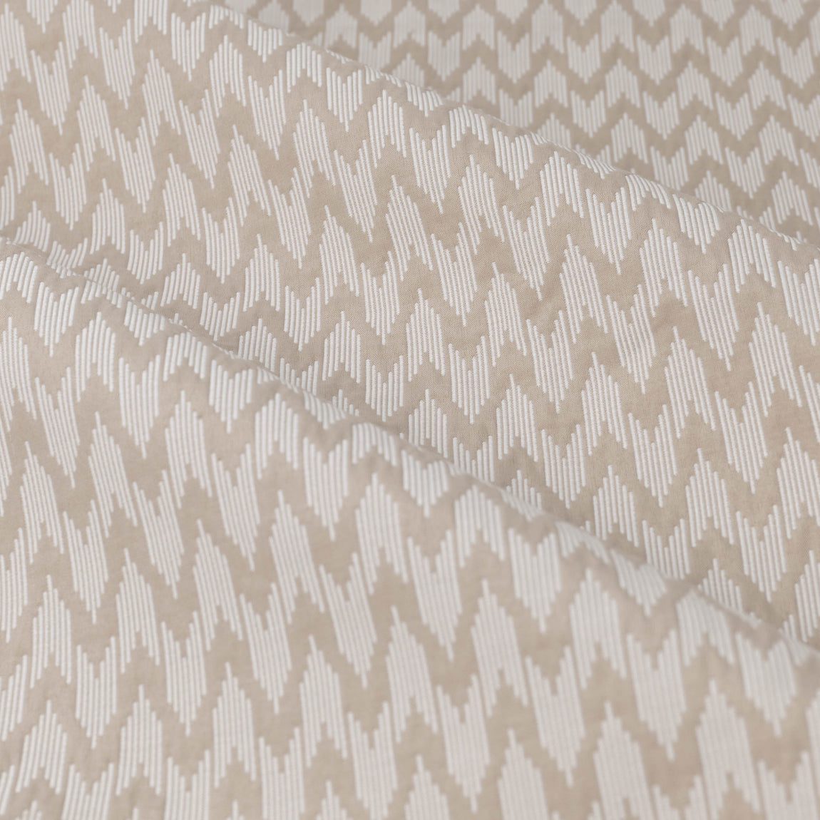 Sanderson Hutton Jacquard Ready Made Pencil Pleat Curtains Linen