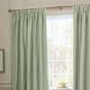 Sanderson Hutton Jacquard Ready Made Pencil Pleat Curtains Sage