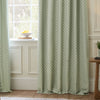 Sanderson Hutton Jacquard Ready Made Pencil Pleat Curtains Sage