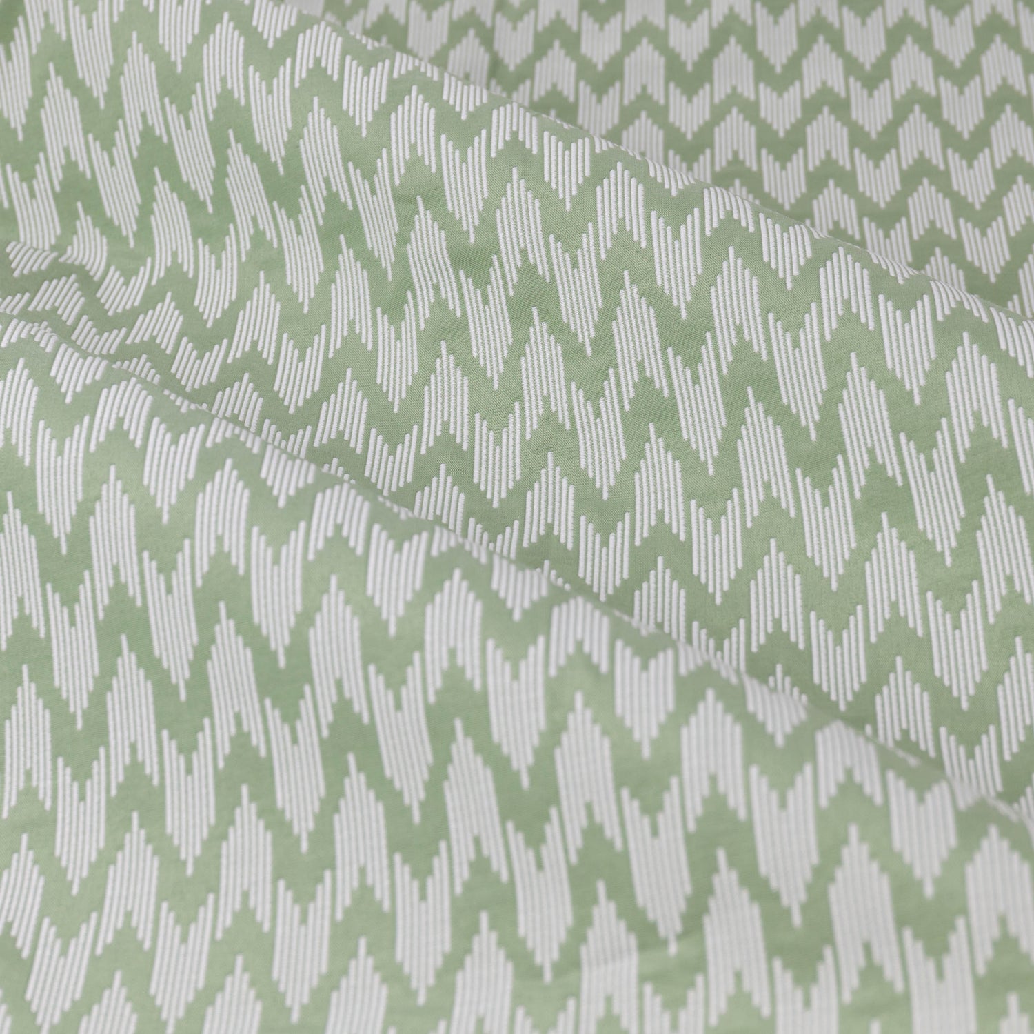 Sanderson Hutton Jacquard Ready Made Pencil Pleat Curtains Sage