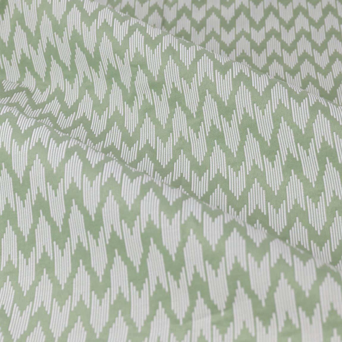 Sanderson Hutton Jacquard Ready Made Pencil Pleat Curtains Sage