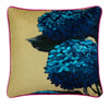 Laurence Llewelyn-Bowen Hiyah Hydrangea Velvet Soft Touch Filled Cushion 43cm x 43cm Lime