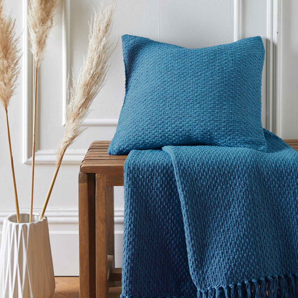 Drift Hayden Filled Cushion 43cm x 43cm Teal