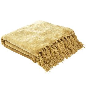 Laura Ashley Hamilton 130cm x 170cm Throw Antique Gold