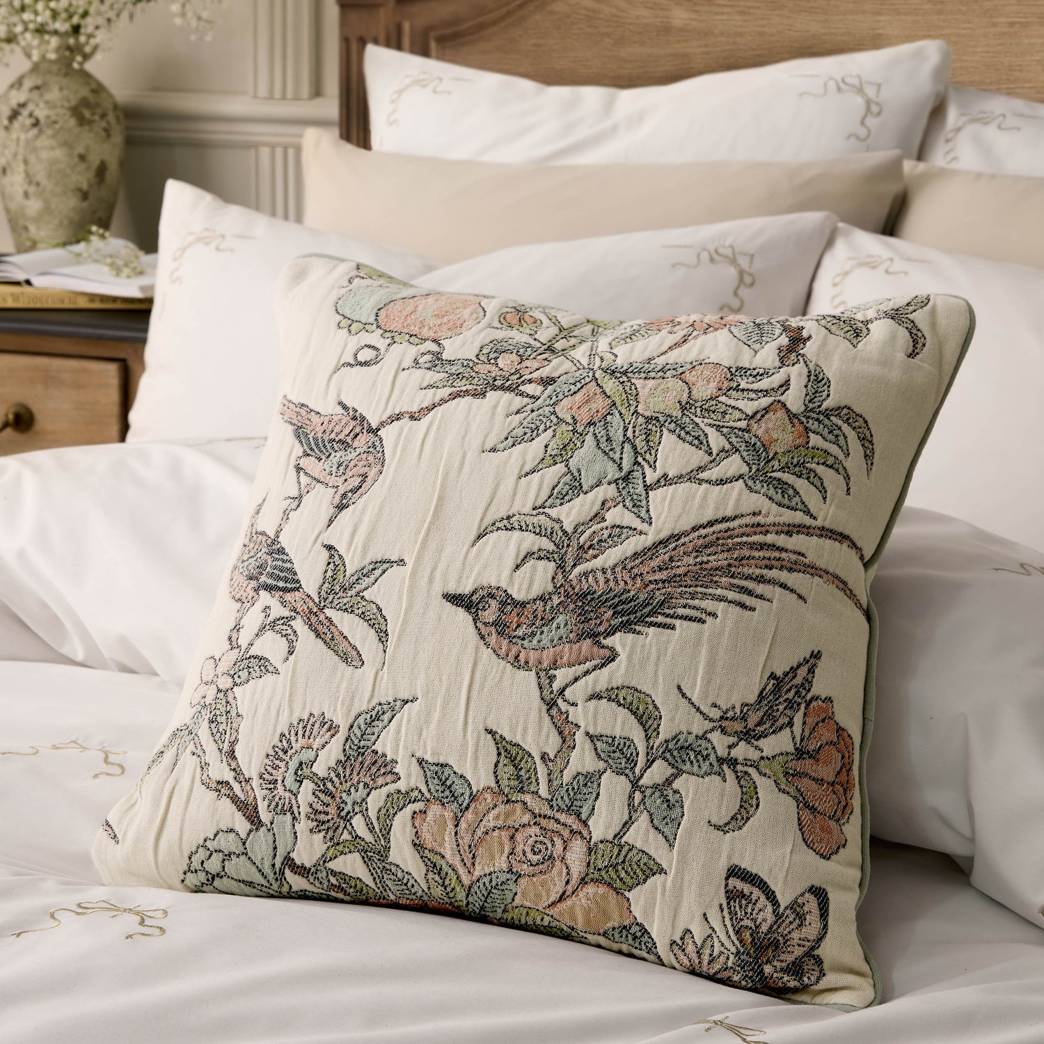 Historic Royal Palaces Hampton Jacquard 45cmx45cm Filled Cushion Multi