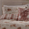 Dreams & Drapes Hanson Highland Cow Duvet Cover Bedding Set Terracotta