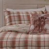 Dreams & Drapes Hanson Highland Cow Duvet Cover Bedding Set Terracotta