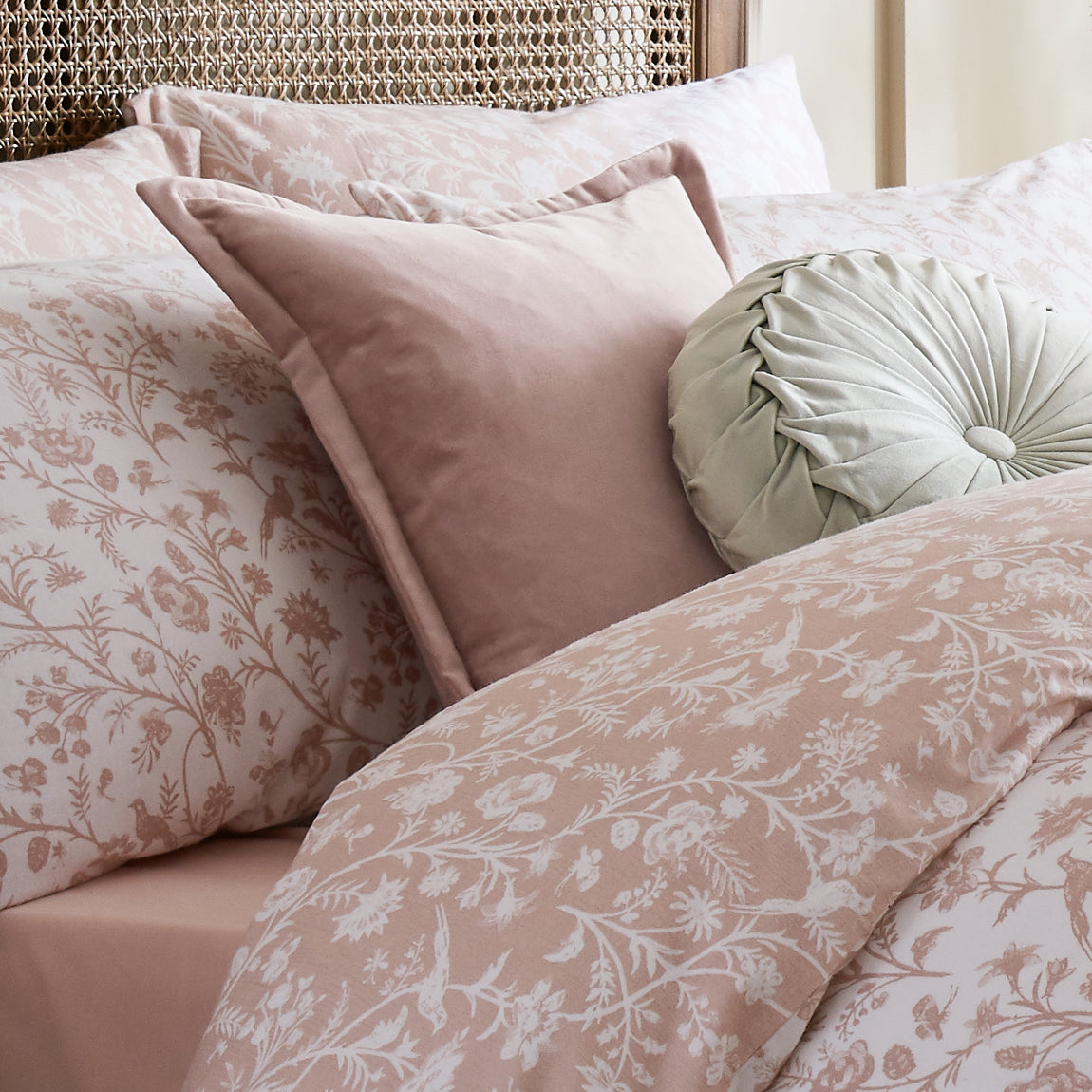 Laura Ashley Hanya 45cm x 45cm Filled Cushion Dark Blush