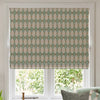 Carrie Neely Star And Harlequin Made To Measure Roman Blind Duck Egg