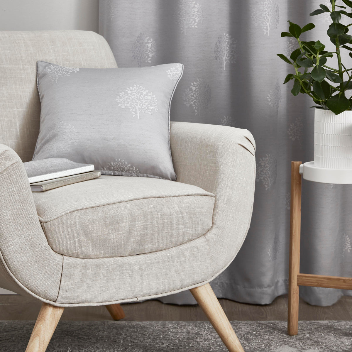 Appletree Loft Harvest Filled Cushion 43cm x 43cm Silver