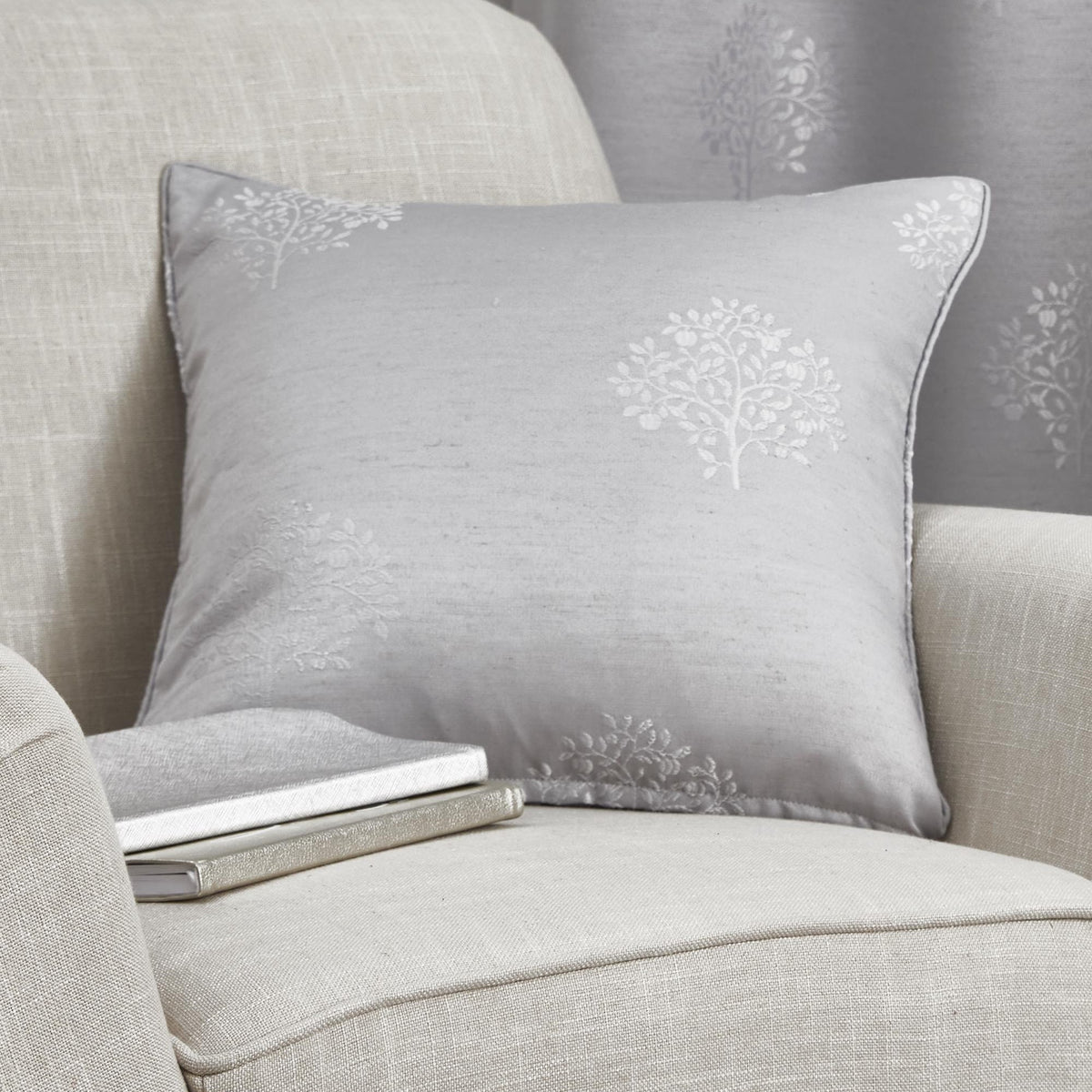 Appletree Loft Harvest Filled Cushion 43cm x 43cm Silver