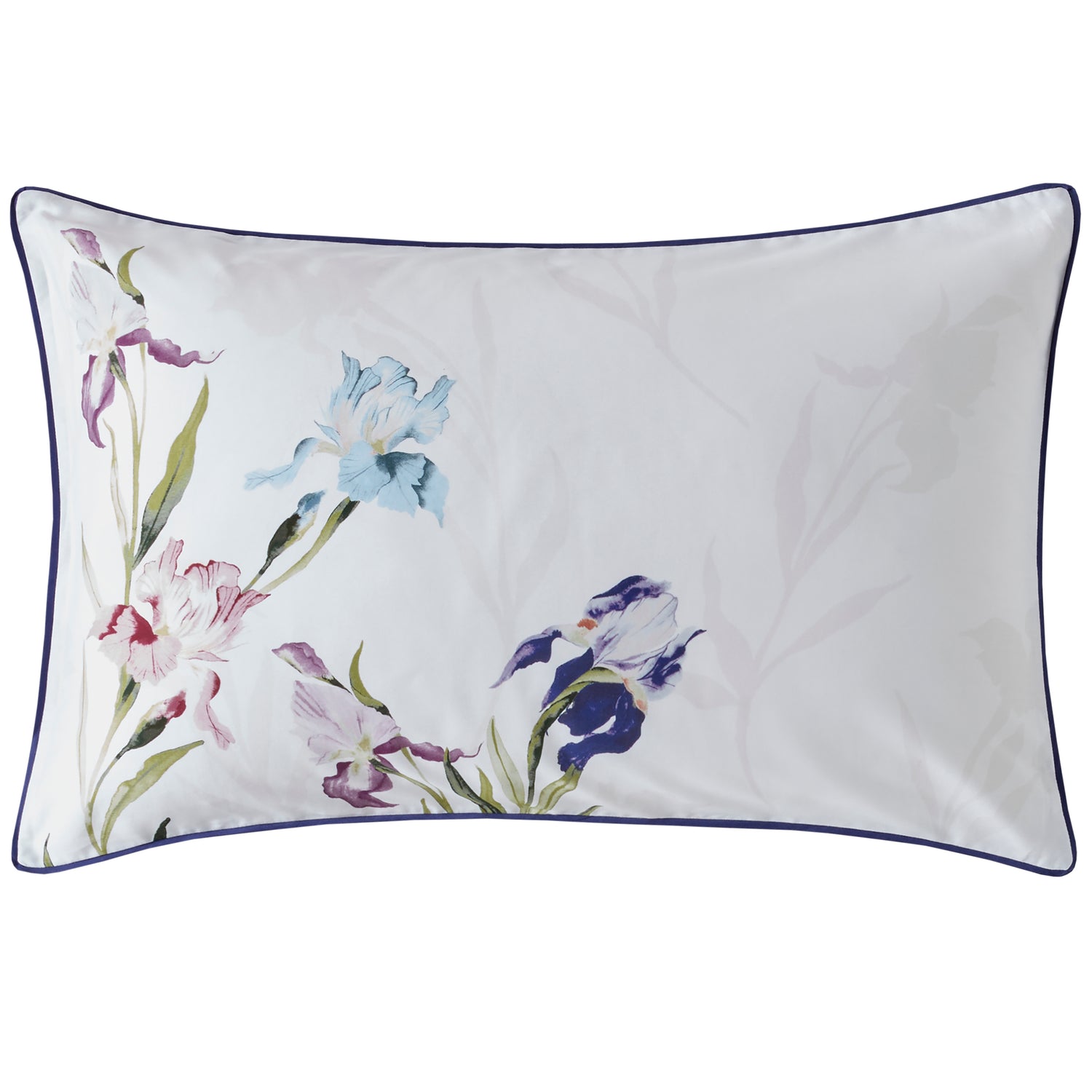 Laura Ashley Hawling Irises Pillowcase Housewife Grape Purple