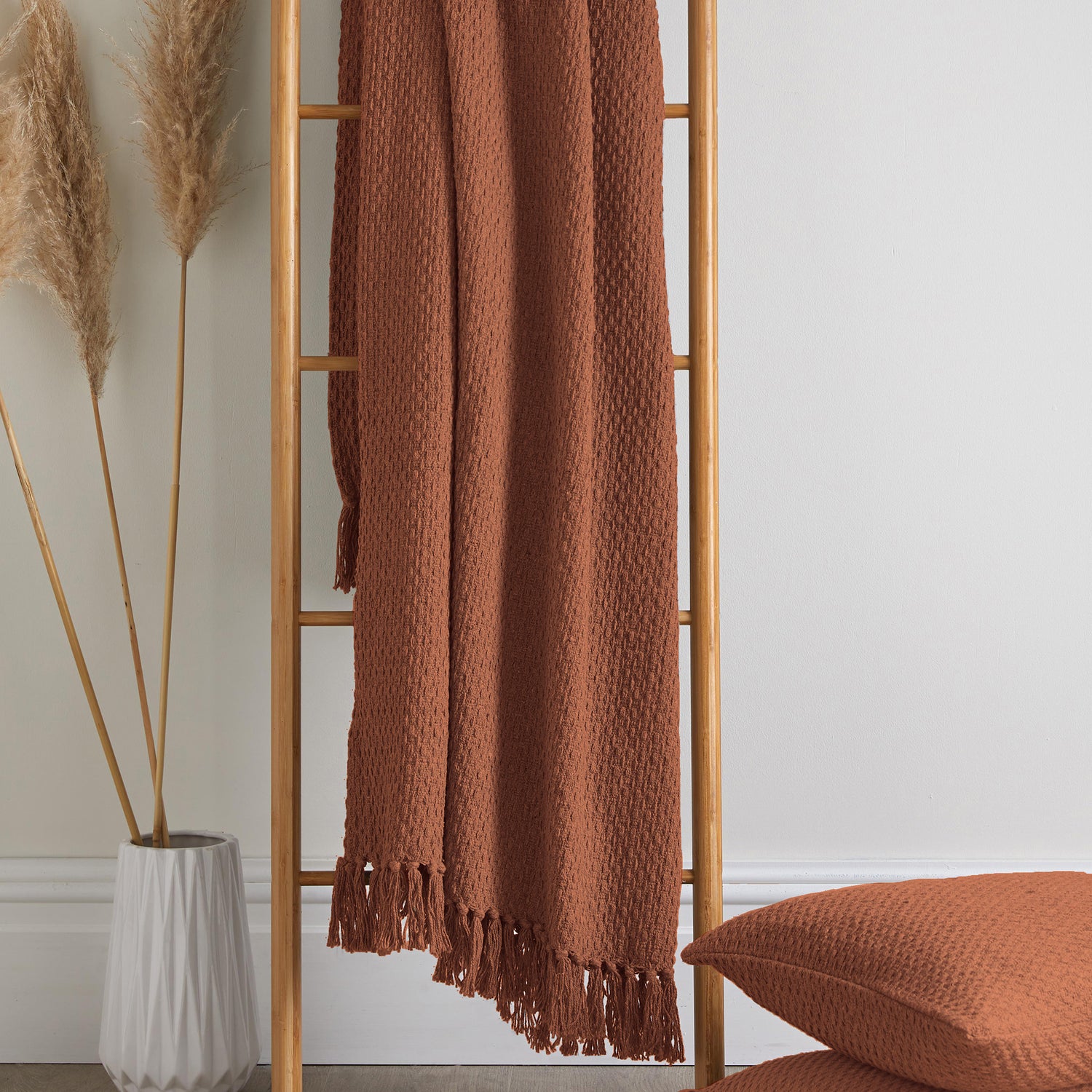Hayden 130cm x 180cm Throw Terracotta