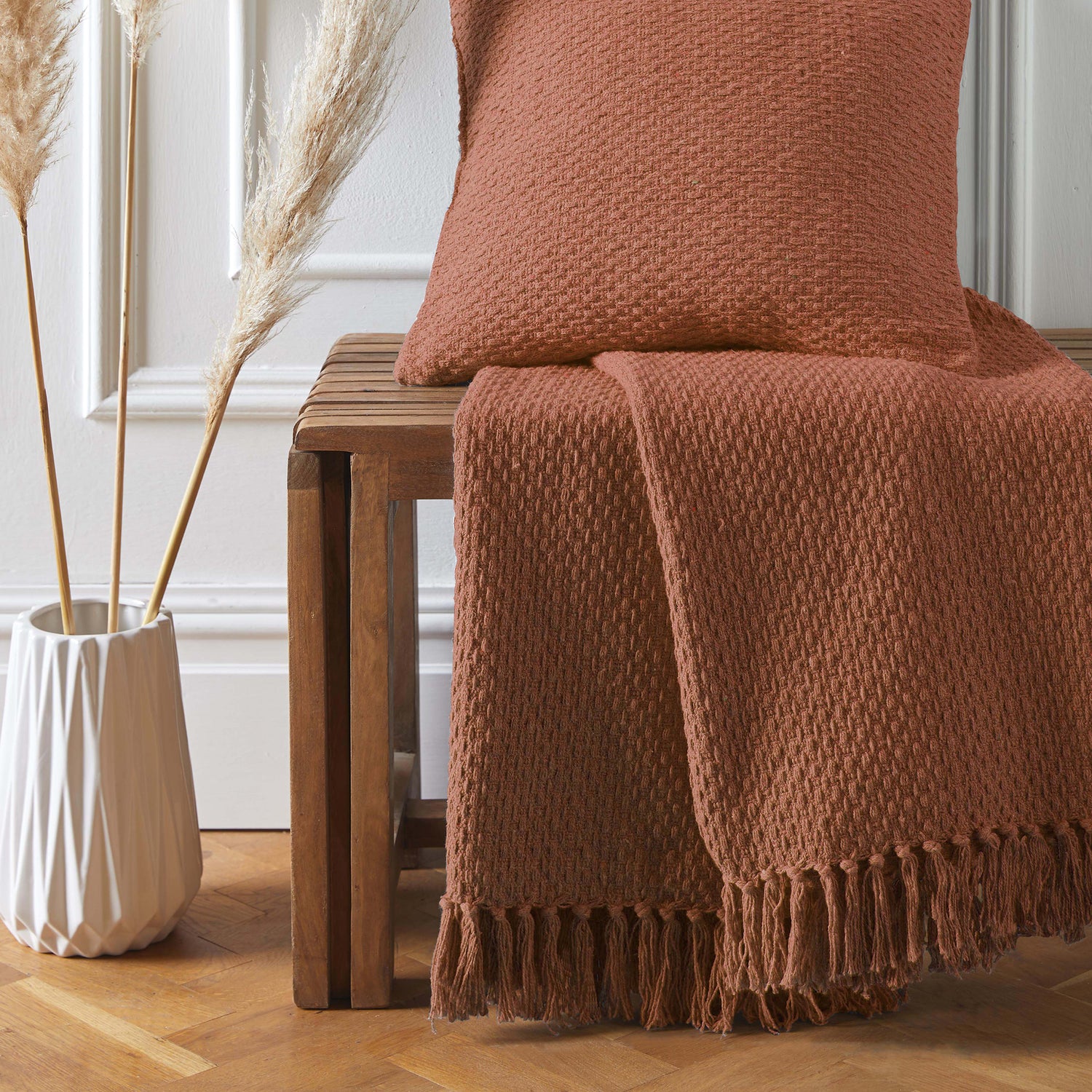 Hayden 130cm x 180cm Throw Terracotta
