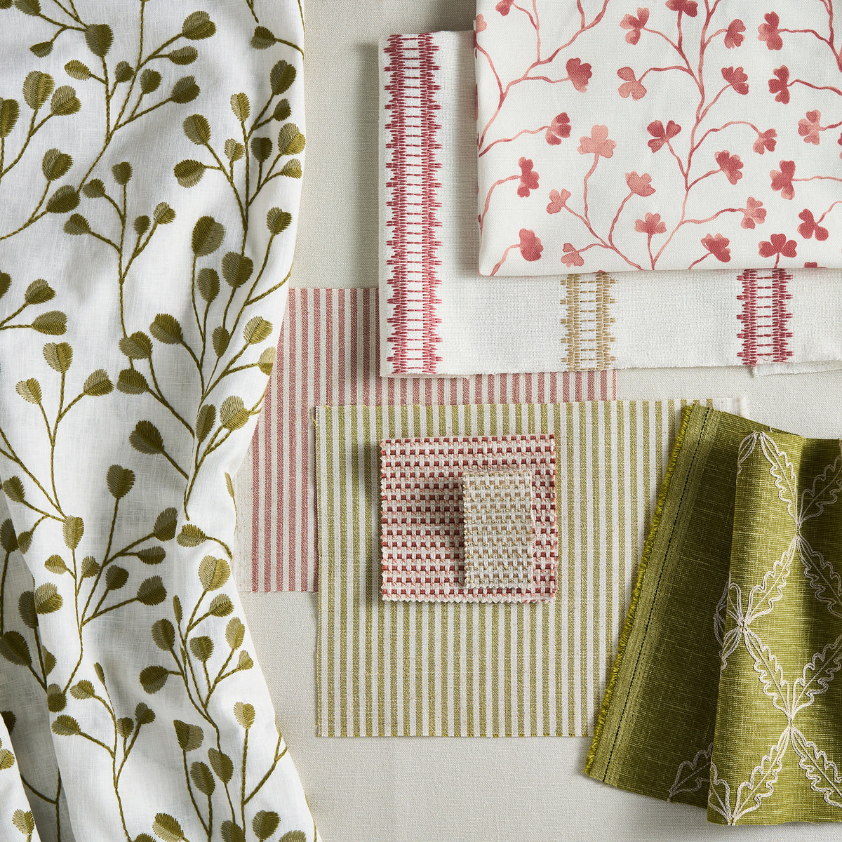 Ashley Wilde Clover Fabric Raspberry