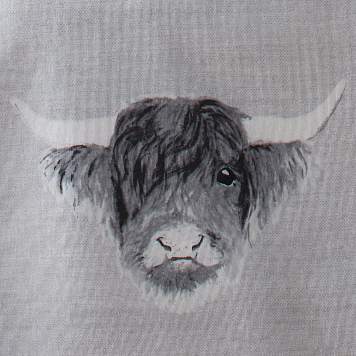 Fusion Snug Highland Cow Duvet Cover Bedding Set Ochre