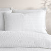 Serene Honley Seersucker Duvet Cover Bedding Set White