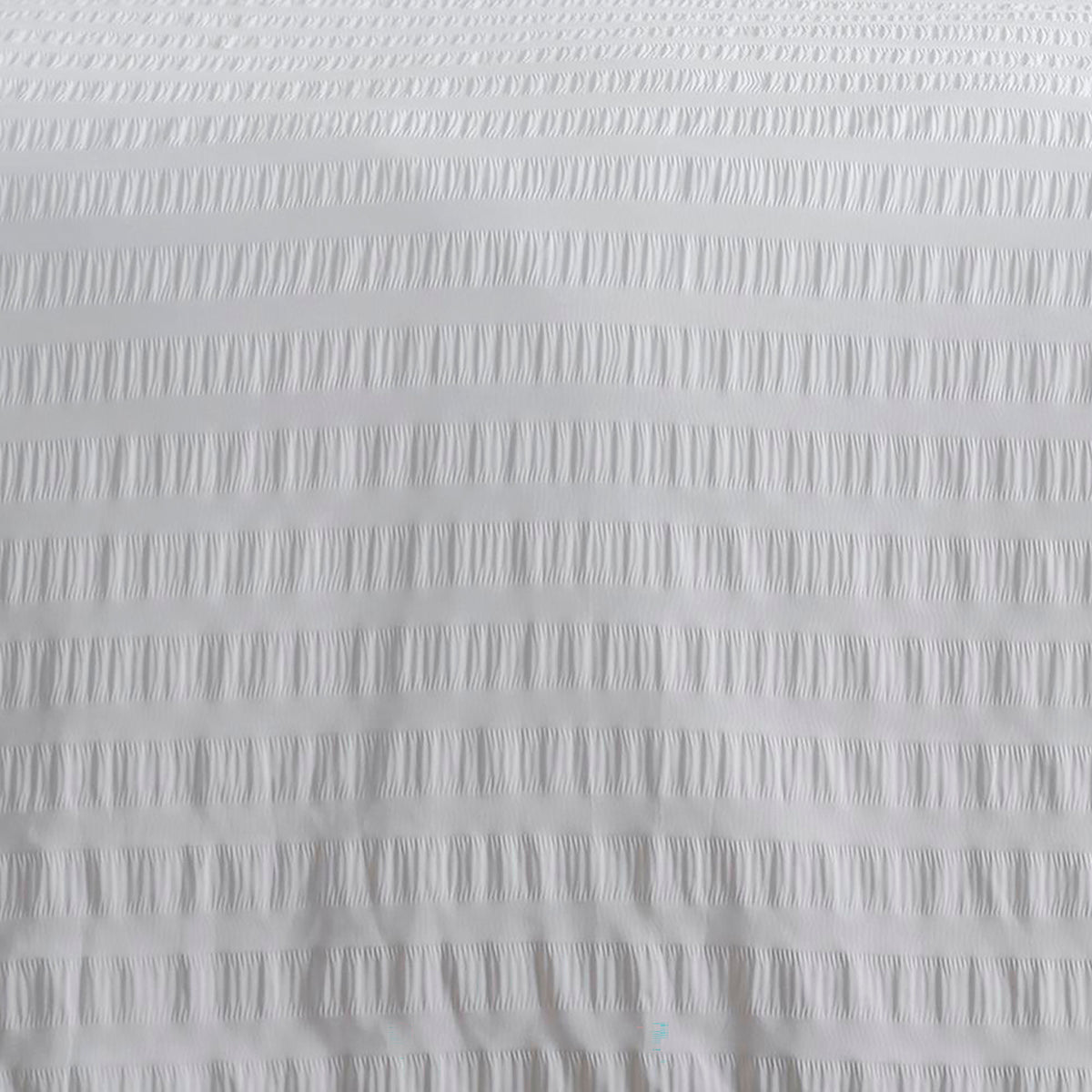 Serene Honley Seersucker Duvet Cover Bedding Set White