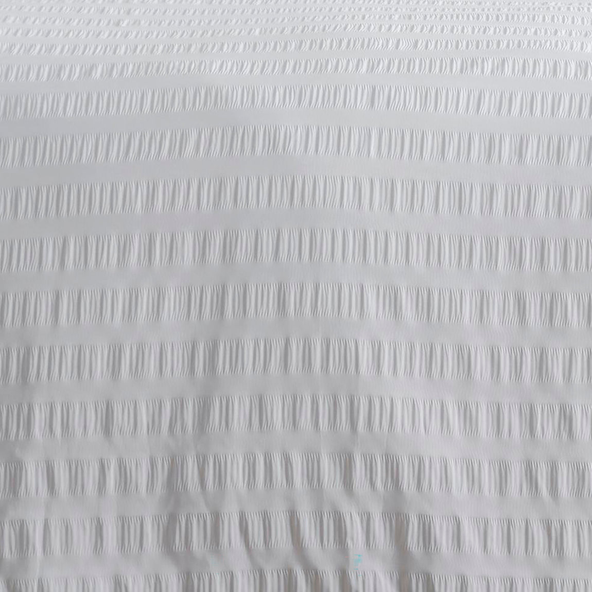 Serene Honley Seersucker Duvet Cover Bedding Set White