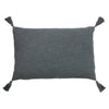 furn. Inka Tufted Tassle 40cm x 60cm Filled Boudoir Charcoal