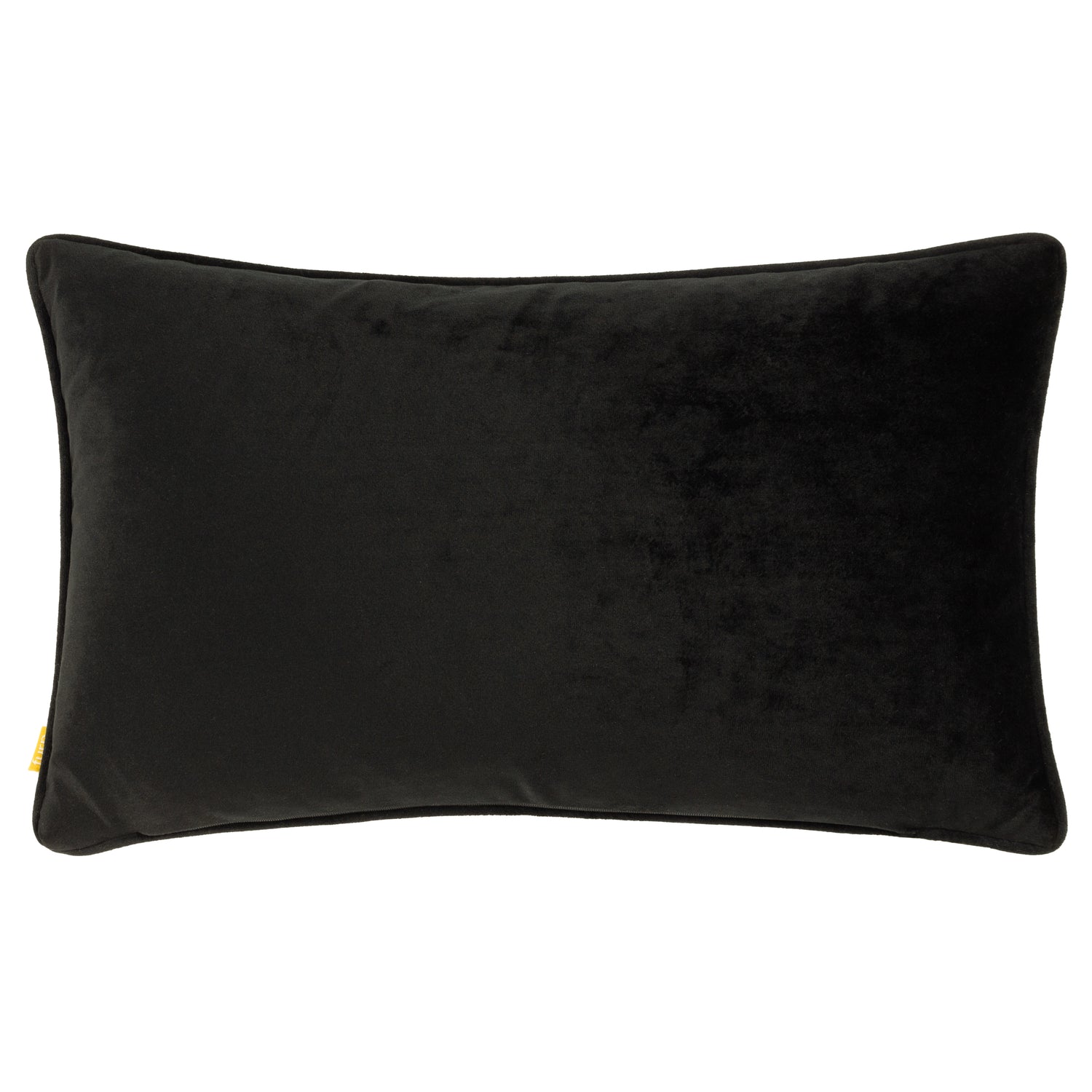 Furn Inked Wild Velvet Piped Filled Cushion 30cm x 50cm Gold Black