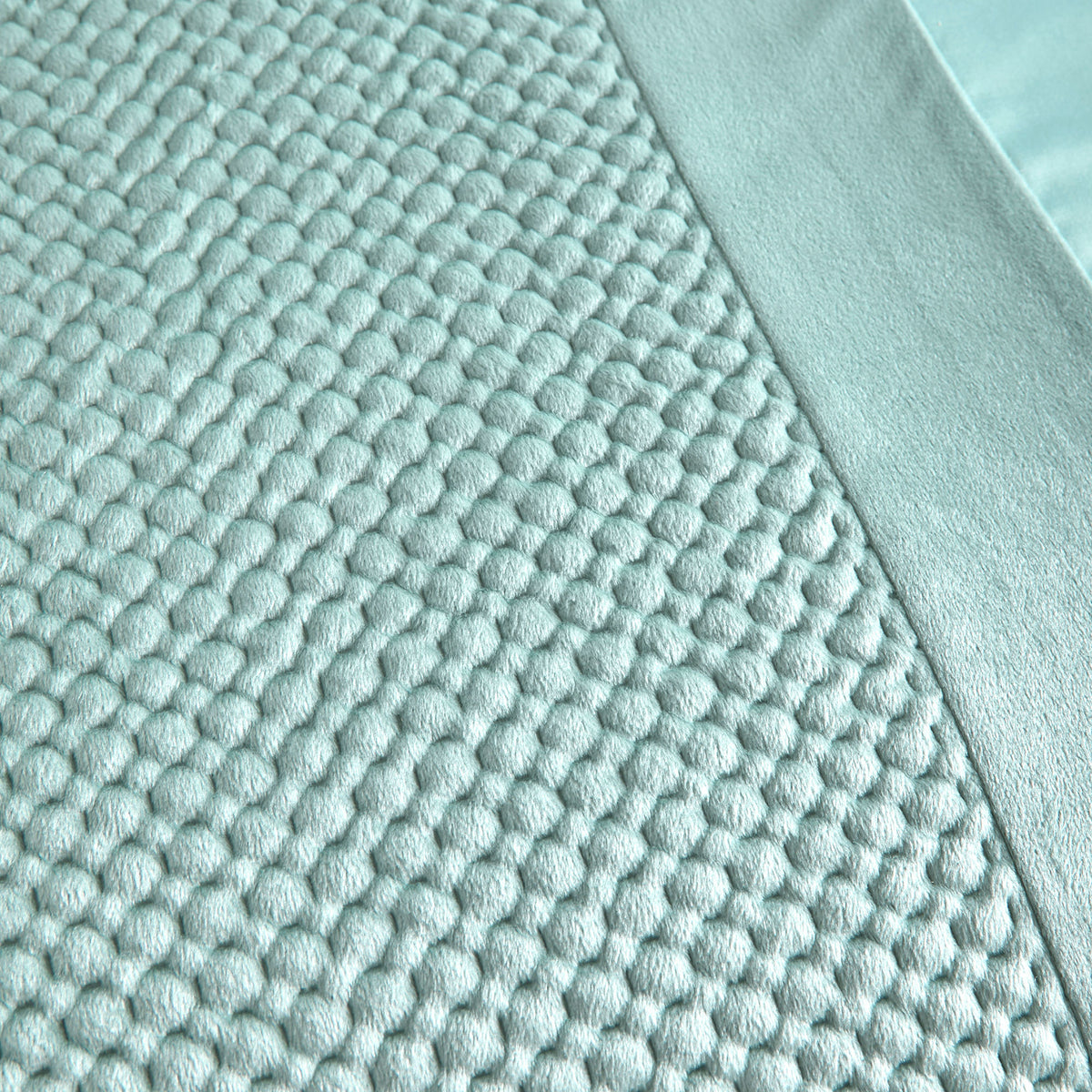 Soiree Iras Textured Pinsonic Duvet Cover Bedding Set Duck Egg
