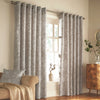 furn. Irwin Woodland Ready Made Eyelet Curtains 66 x 54 Stone