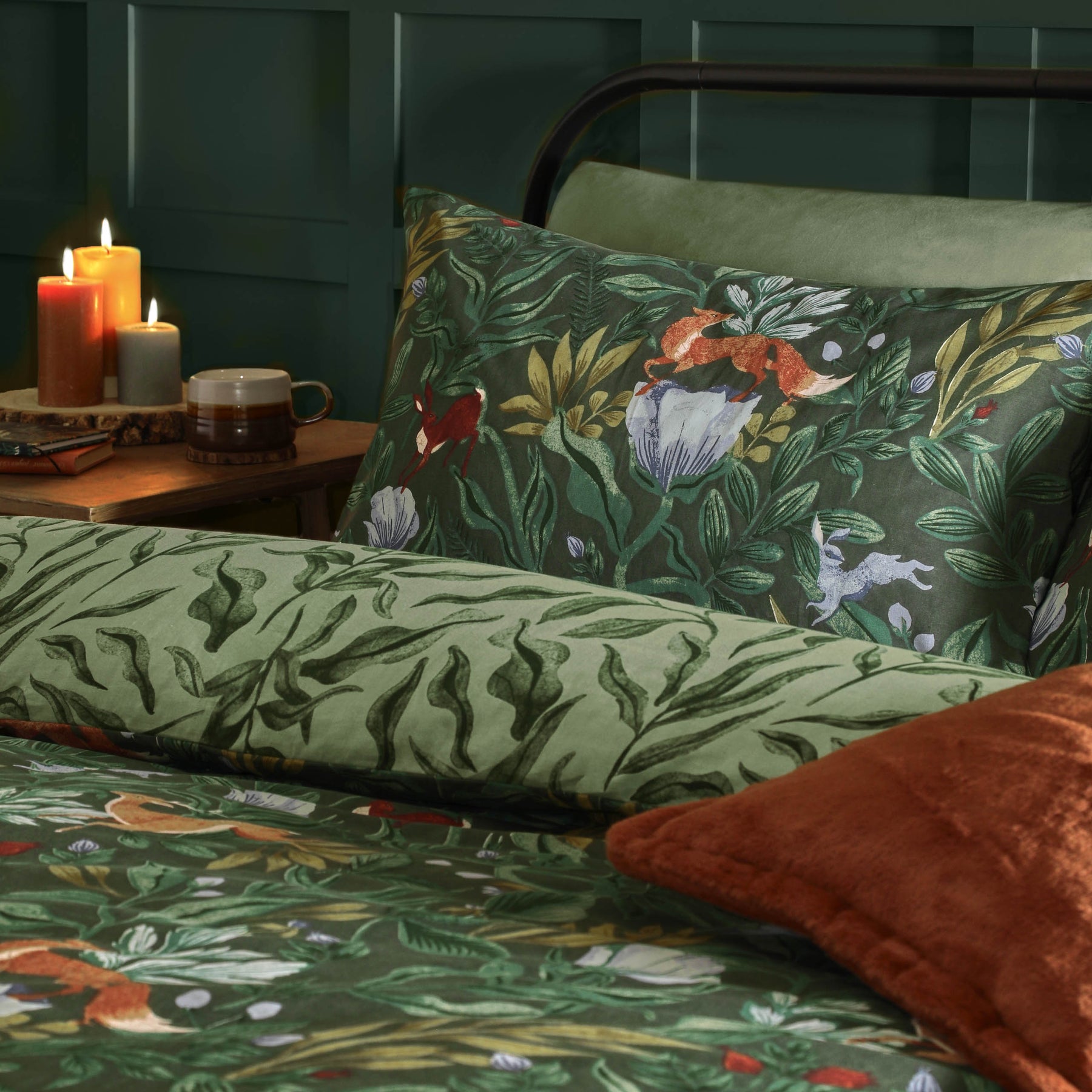Furn Into The Woods Duvet Cover Bedding Set Forest Green