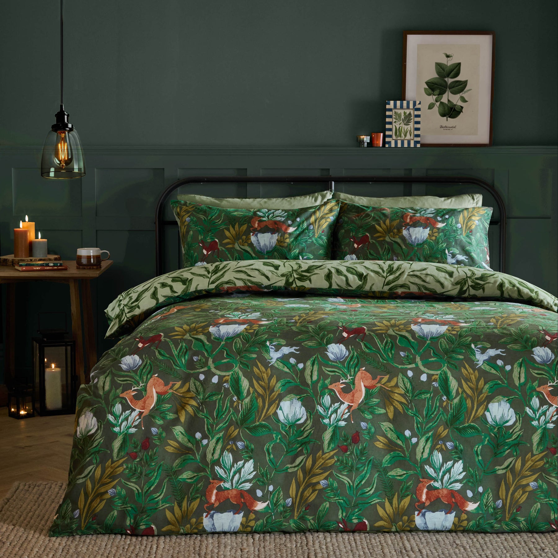 Furn Into The Woods Duvet Cover Bedding Set Forest Green