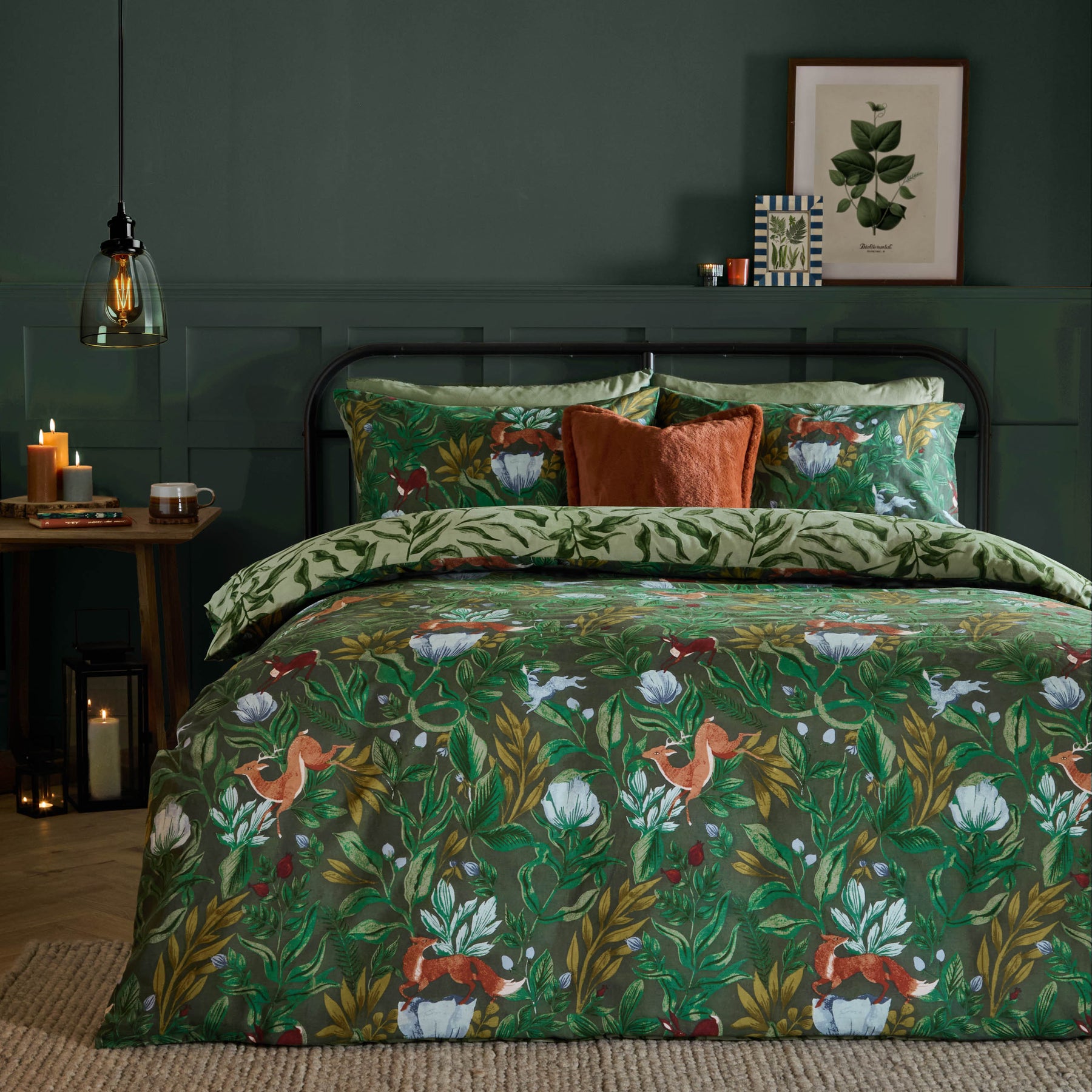 Furn Into The Woods Duvet Cover Bedding Set Forest Green