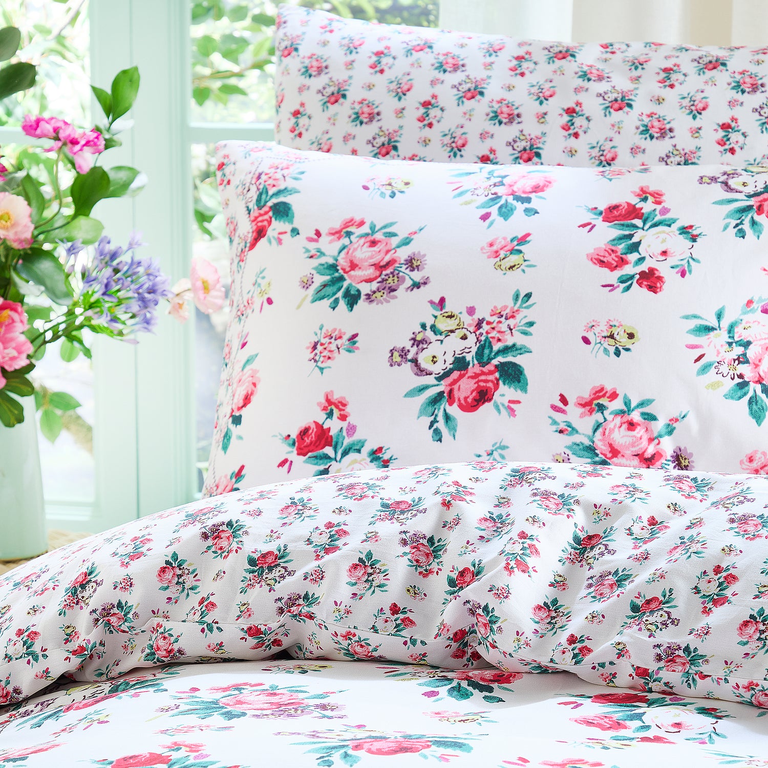 Cath Kidston Icon Floral Duvet Cover Bedding Set Multi