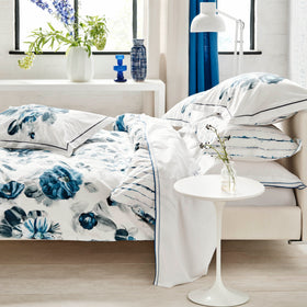 Designers Guild Indigo Flower Duvet Cover Bedding Set Indigo