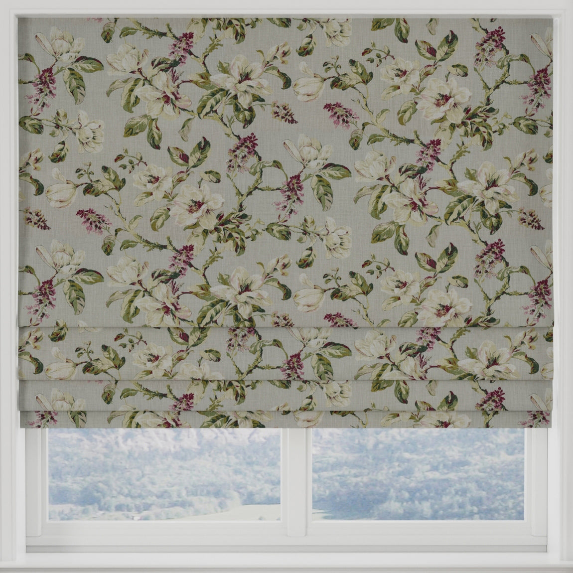 Isabelle Made to Measure Roman Blind Fuchsia