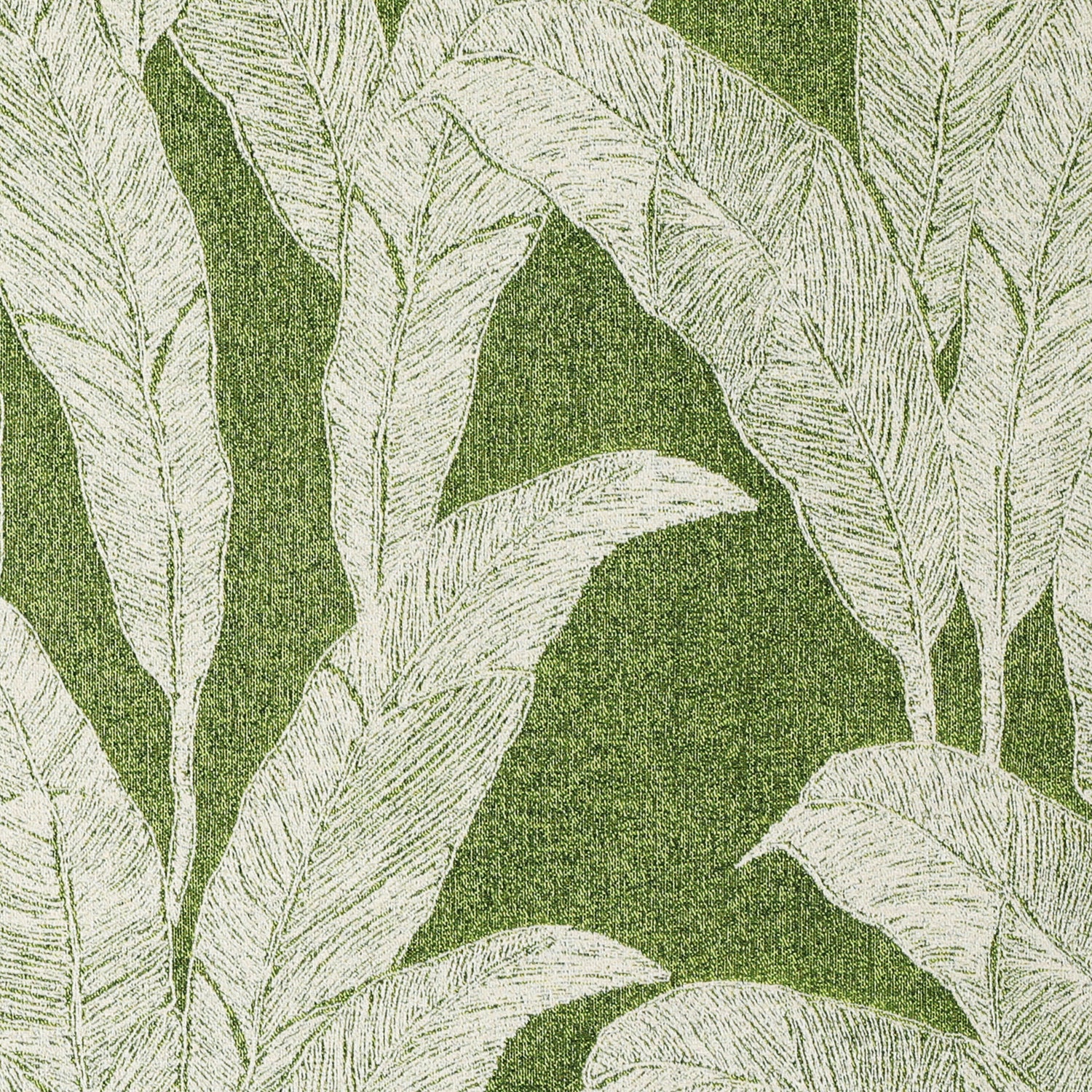 Linda Barker Evergreen Leaf Woven Fabric Green