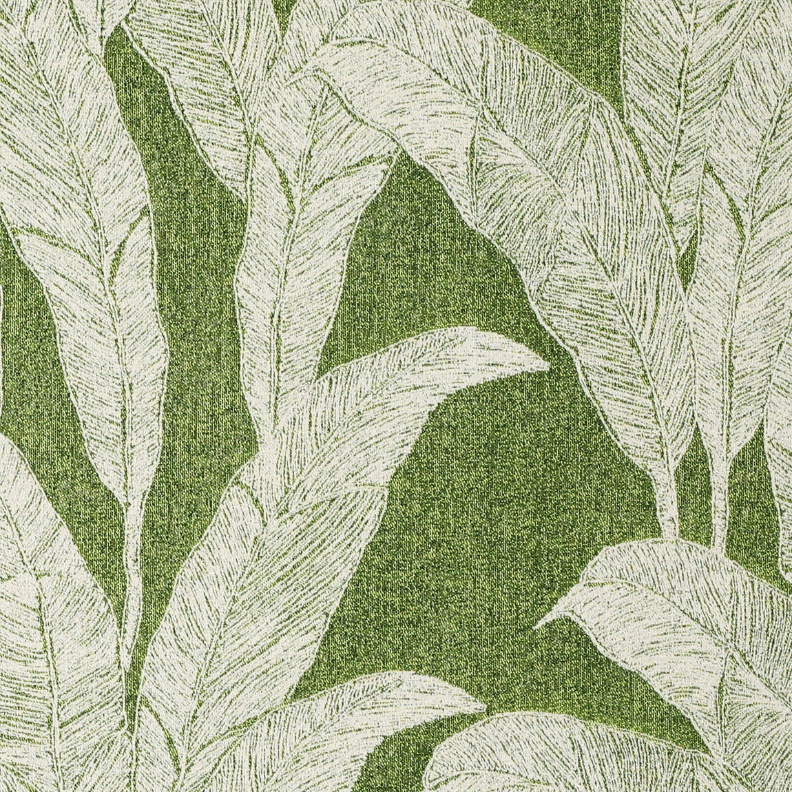 Linda Barker Evergreen Leaf Woven Fabric Green