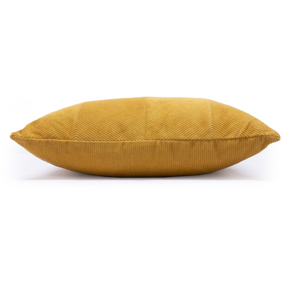 Furn. Jagger Ribbed Corduroy 45cm x 45cm Filled Cushion Ochre Yellow
