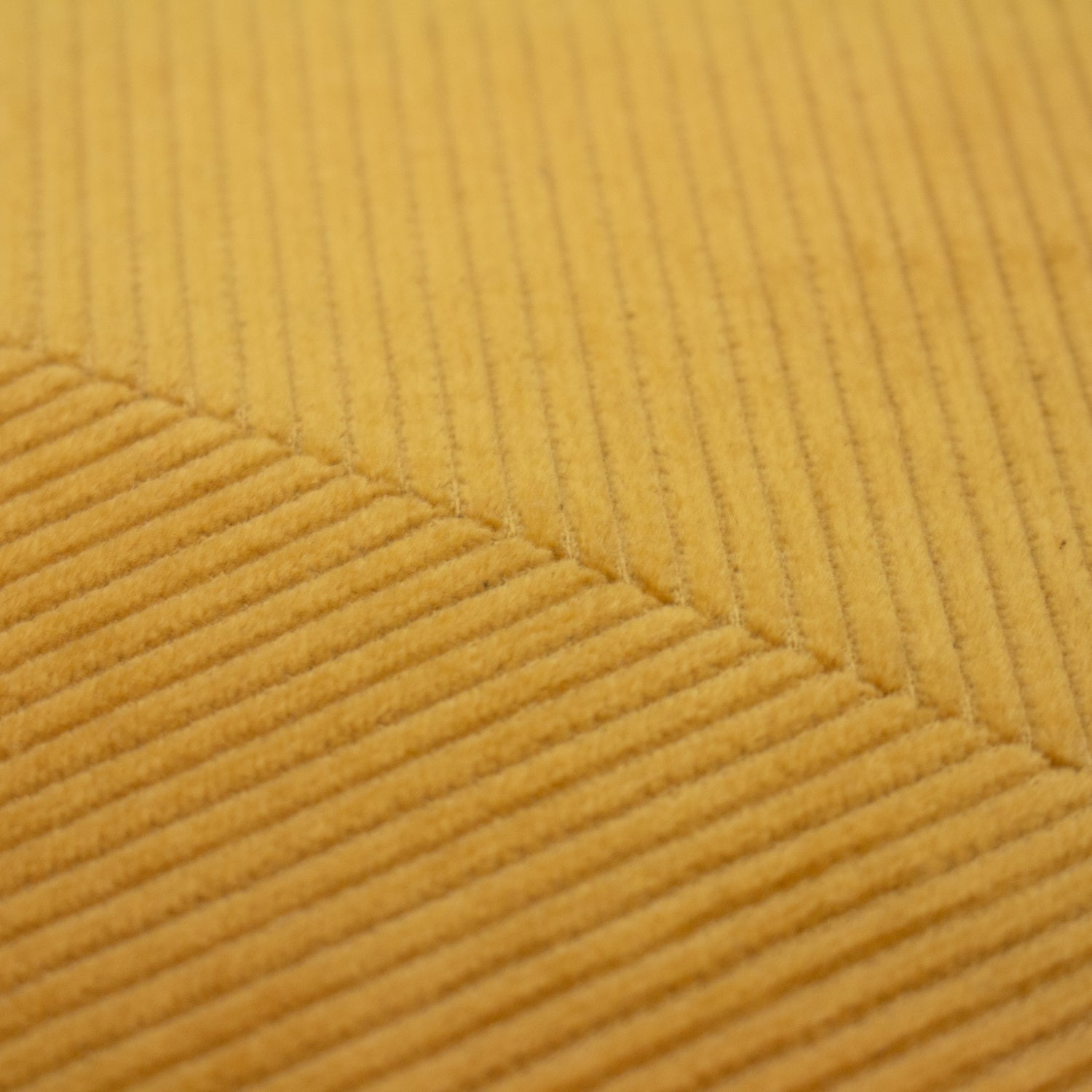 Furn. Jagger Ribbed Corduroy 45cm x 45cm Filled Cushion Ochre Yellow