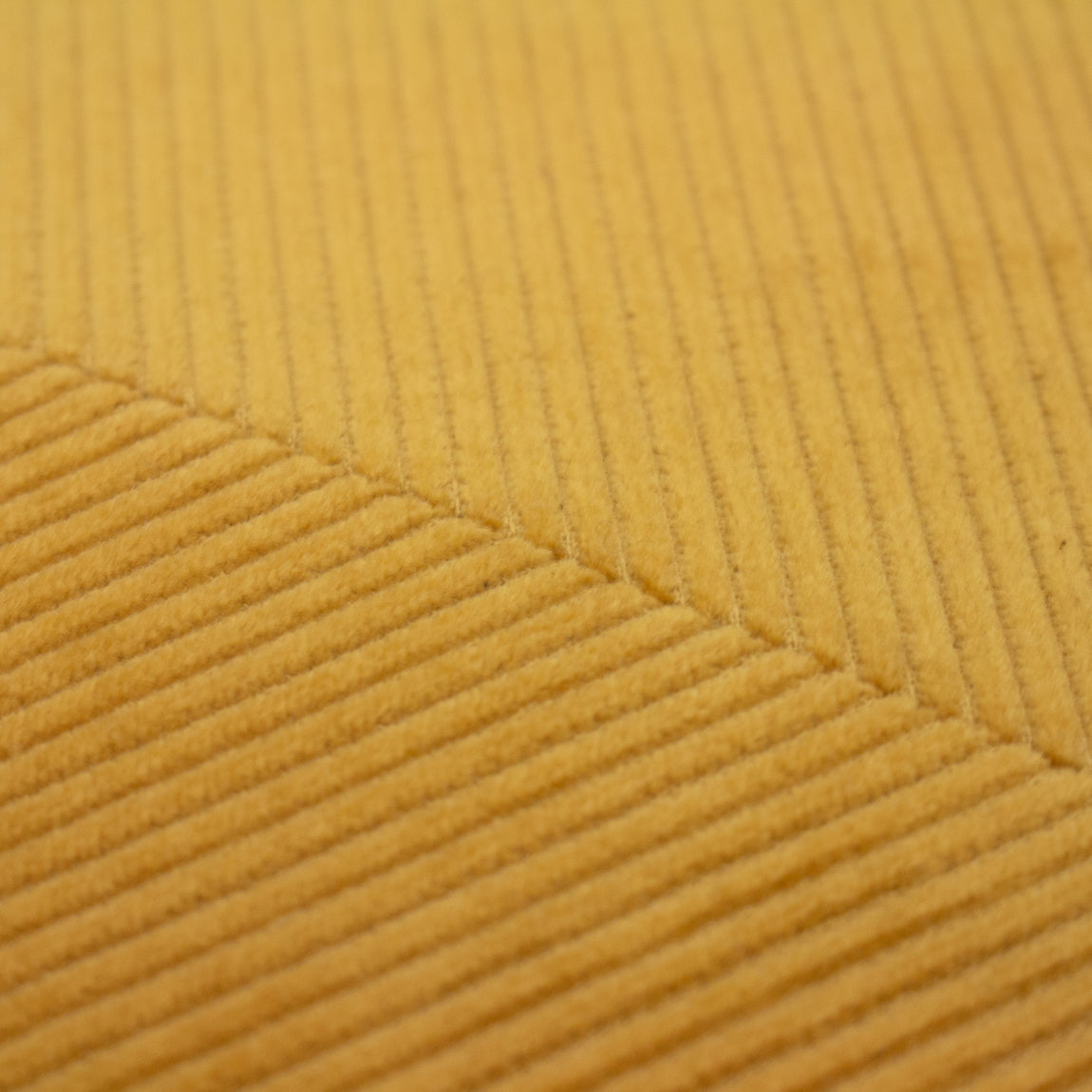 Furn. Jagger Ribbed Corduroy 45cm x 45cm Filled Cushion Ochre Yellow