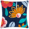 Furn Janey Embroidered Floral Filled Cushion 50cm x 50cm Multi