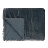 Jaye Cotton Velvet 140cm x 220cm Bedspread Slate