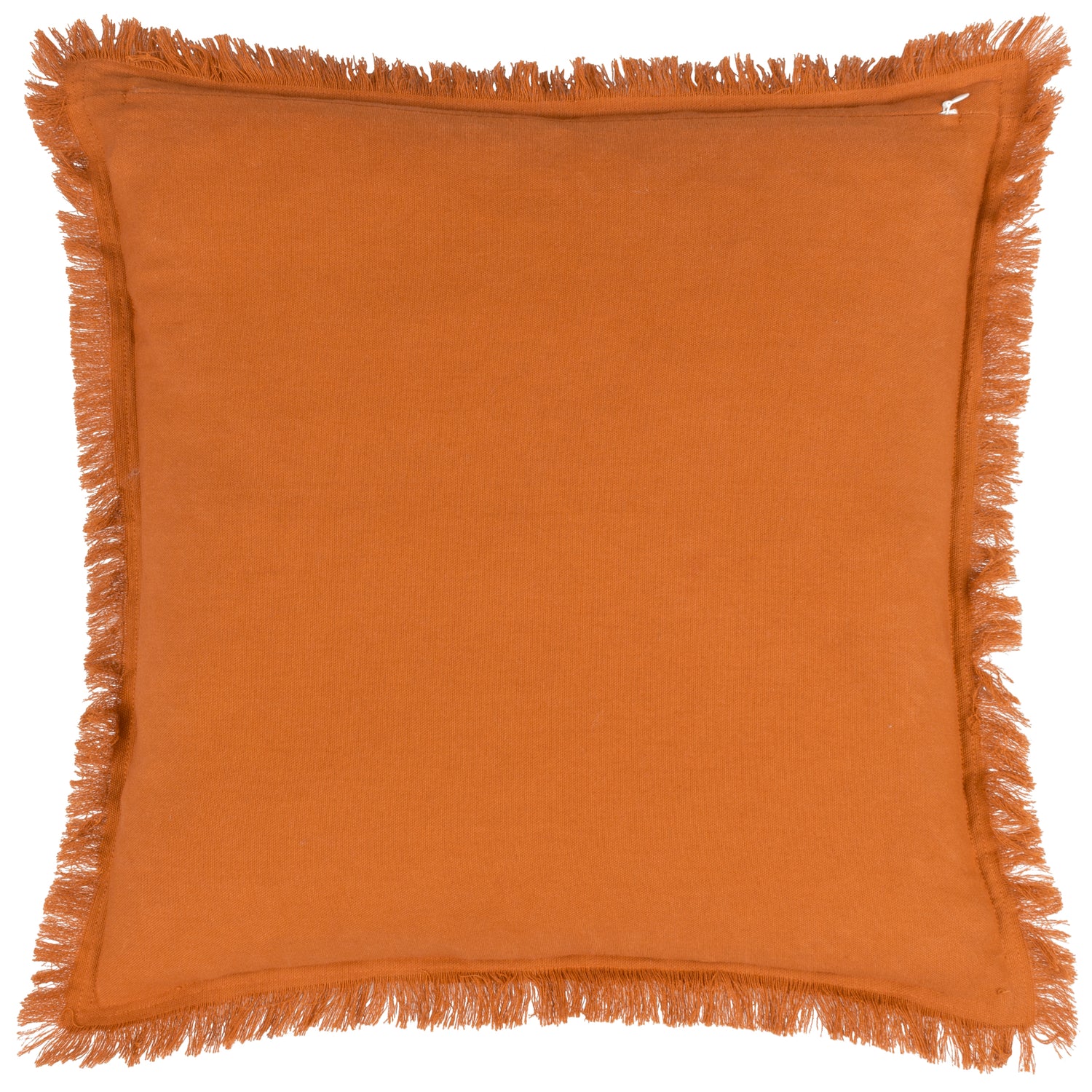 Yard Jaye Velvet Fringed Filled Cushion 45cm x 45cm Rust
