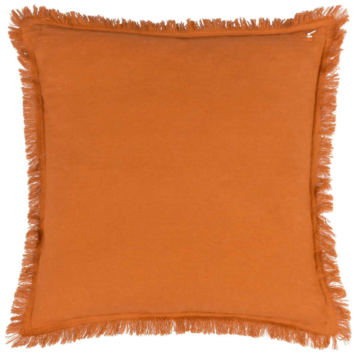 Yard Jaye Velvet Fringed Filled Cushion 45cm x 45cm Rust