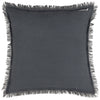 Yard Jaye Velvet Fringed Filled Cushion 45cm x 45cm Slate