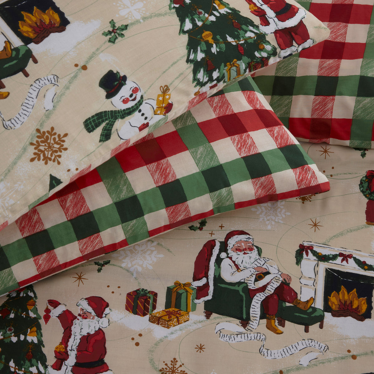 Furn Jolly Santa Christmas Duvet Cover Bedding Set Multi