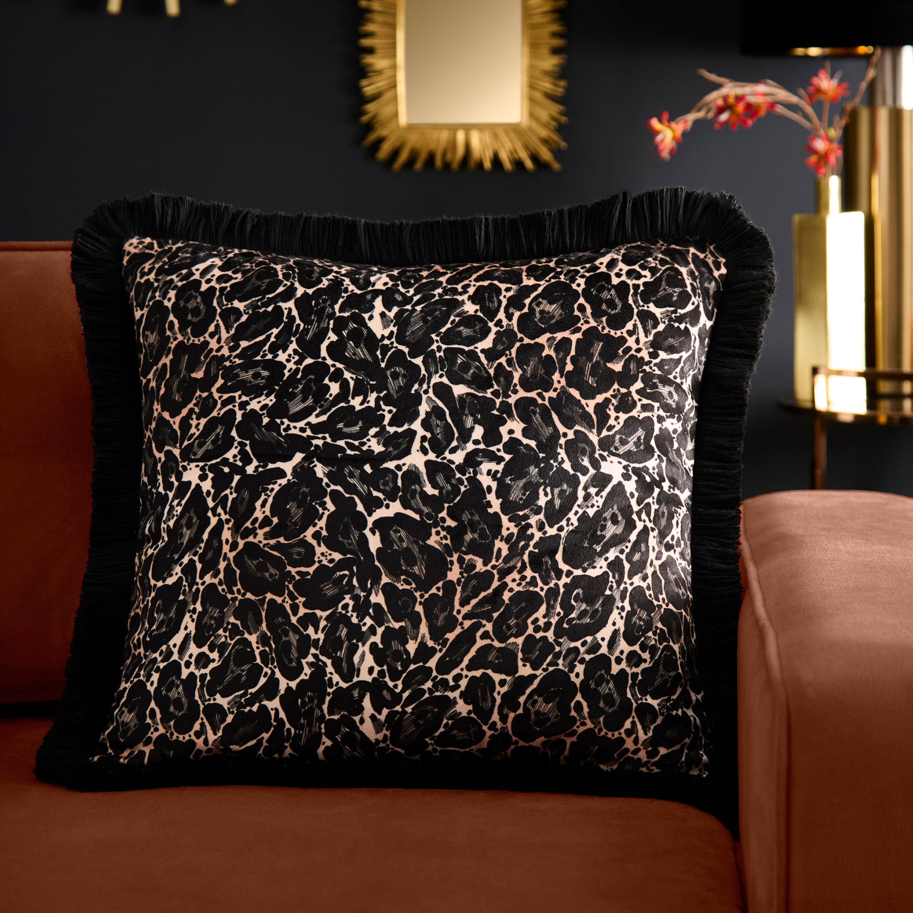 Laurence Llewelyn-Bowen Josephine Velvet 43cmx43cm Filled Cushion Gold