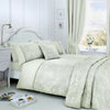 Dreams & Drapes Jasmine Flannel Fleece 43cmx43cm Filled Cushion Green