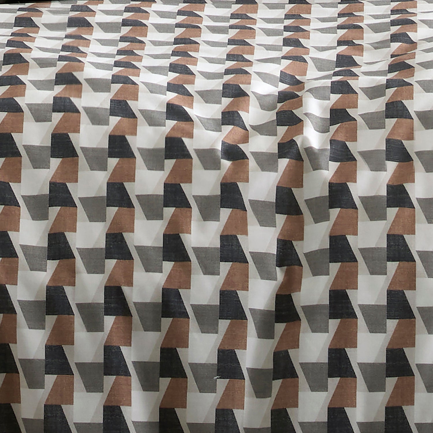 Appletree Jett Cotton Duvet Cover Bedding Set Brown Bracken