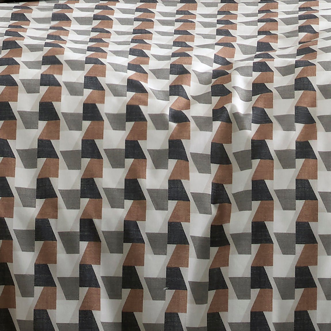 Appletree Jett Cotton Duvet Cover Bedding Set Brown Bracken