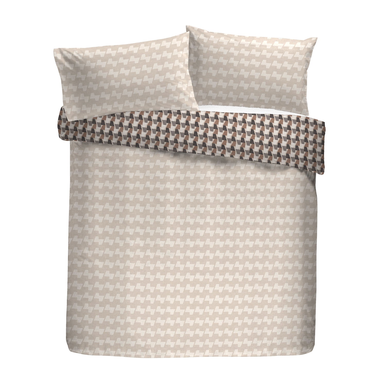 Appletree Jett Cotton Duvet Cover Bedding Set Brown Bracken
